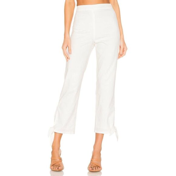 Revolve Majorelle Brexley Womens White Preowned Cropped Trouser Pant Small - Picture 3 of 7